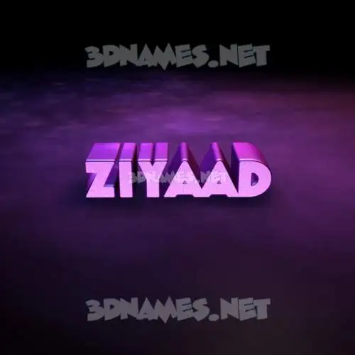 ziyaad in Big Purple style - 3D name wallpaper