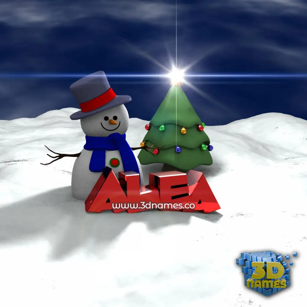 alea in Happy Xmas style - 3D name wallpaper alea in Happy Xmas style - 3D name wallpaper