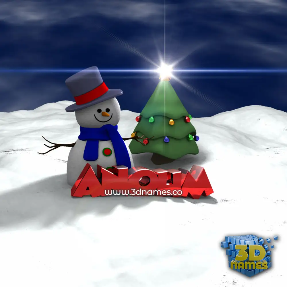 anoum in Happy Xmas style - 3D name wallpaper anoum in Happy Xmas style - 3D name wallpaper