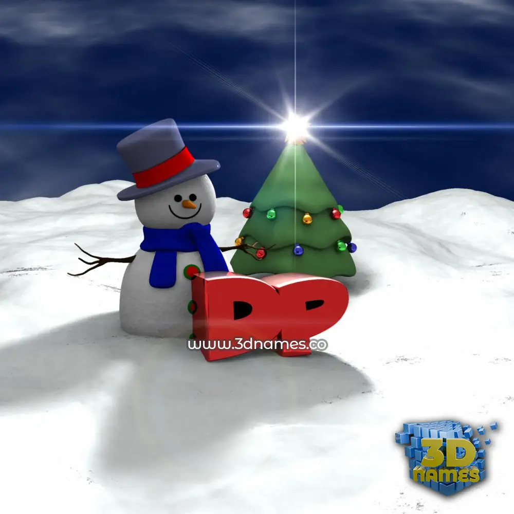 dp in Happy Xmas style - 3D name wallpaper dp in Happy Xmas style - 3D name wallpaper