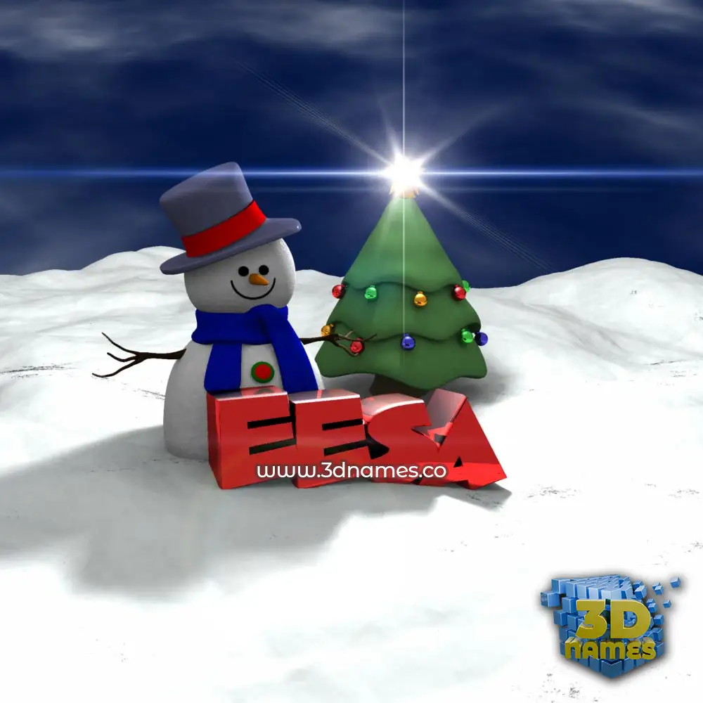 eesa in Happy Xmas style - 3D name wallpaper eesa in Happy Xmas style - 3D name wallpaper
