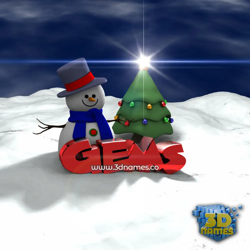 gems in Happy Xmas style - 3D name wallpaper gems in Happy Xmas style - 3D name wallpaper