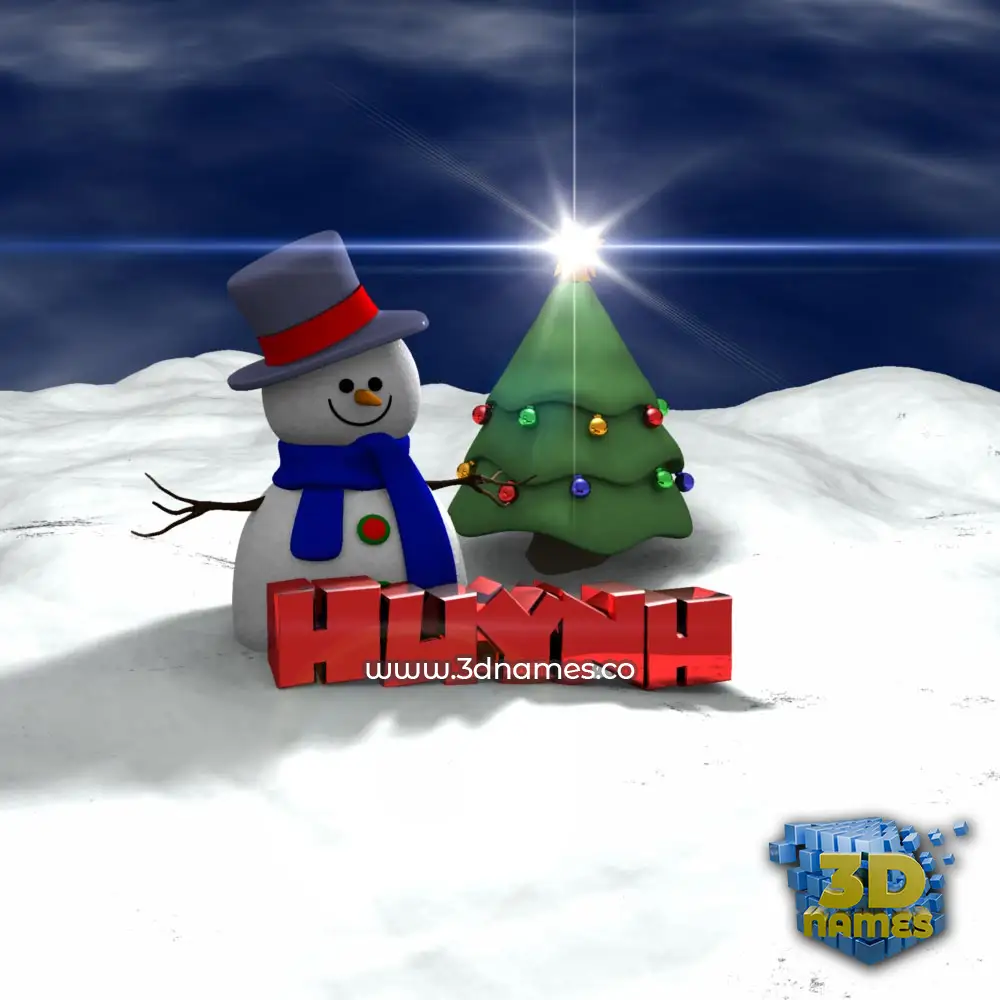 huynh in Happy Xmas style - 3D name wallpaper