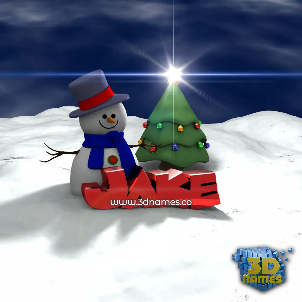 jake in Happy Xmas style - 3D name wallpaper jake in Happy Xmas style - 3D name wallpaper