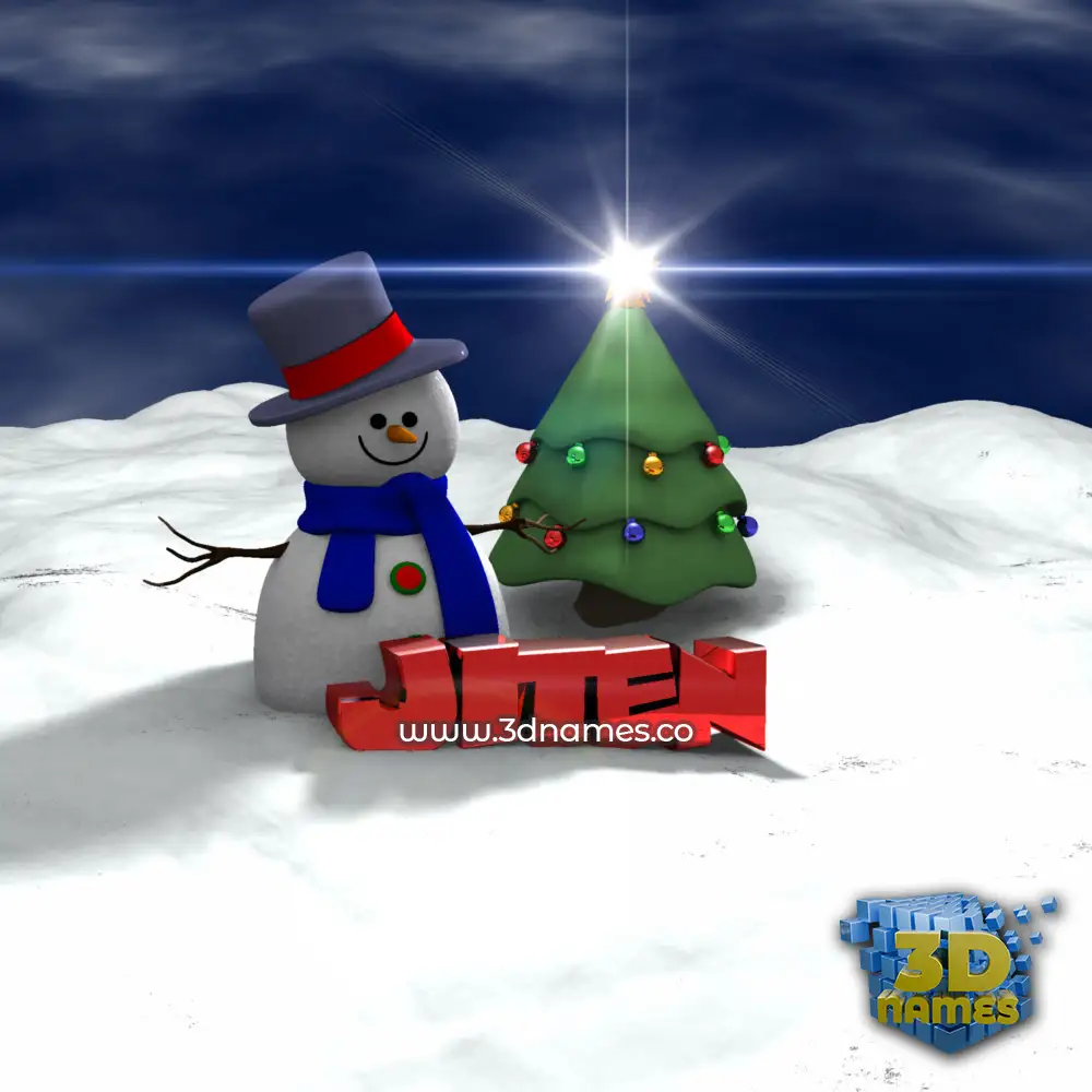 jiten in Happy Xmas style - 3D name wallpaper