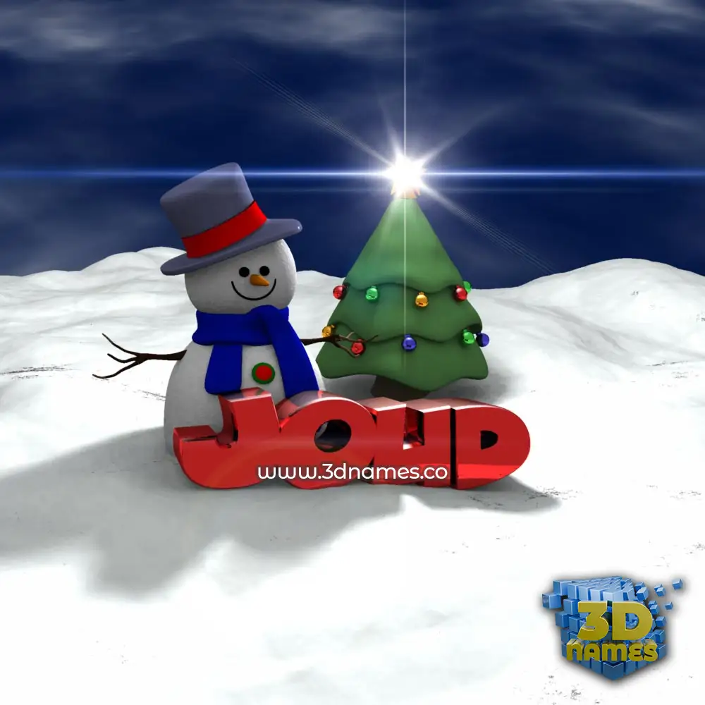 joud in Happy Xmas style - 3D name wallpaper joud in Happy Xmas style - 3D name wallpaper