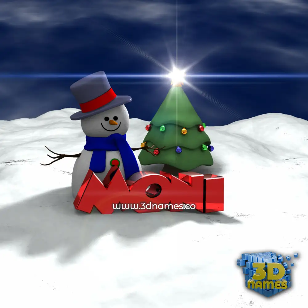 moni in Happy Xmas style - 3D name wallpaper moni in Happy Xmas style - 3D name wallpaper