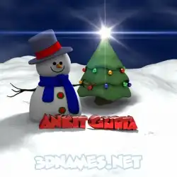 ankit gupta in Happy Xmas style - 3D name wallpaper