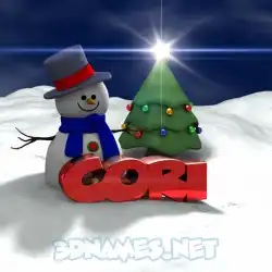 cori in Happy Xmas style - 3D name wallpaper