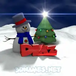 diaz in Happy Xmas style - 3D name wallpaper