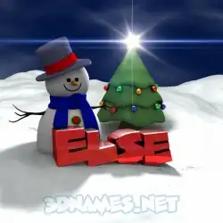 else in Happy Xmas style - 3D name wallpaper