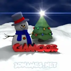 gamoor in Happy Xmas style - 3D name wallpaper