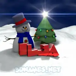 ilja in Happy Xmas style - 3D name wallpaper