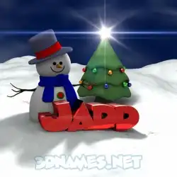 jadd in Happy Xmas style - 3D name wallpaper