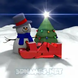 jan in Happy Xmas style - 3D name wallpaper