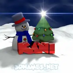 kani in Happy Xmas style - 3D name wallpaper