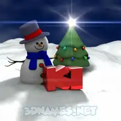 ki in Happy Xmas style - 3D name wallpaper