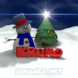 kruno in Happy Xmas style - 3D name wallpaper