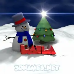 laila in Happy Xmas style - 3D name wallpaper