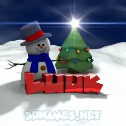 luuk in Happy Xmas style - 3D name wallpaper