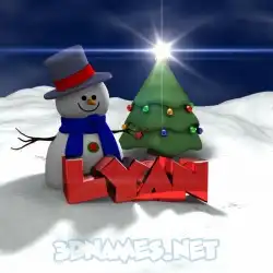 lyan in Happy Xmas style - 3D name wallpaper