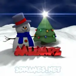 mumpz in Happy Xmas style - 3D name wallpaper