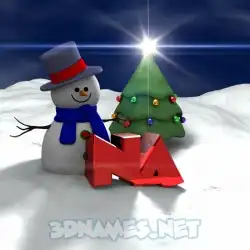 na in Happy Xmas style - 3D name wallpaper