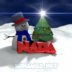 nada in Happy Xmas style - 3D name wallpaper