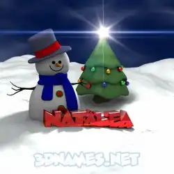 natalea in Happy Xmas style - 3D name wallpaper