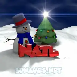 natl in Happy Xmas style - 3D name wallpaper