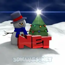 net in Happy Xmas style - 3D name wallpaper
