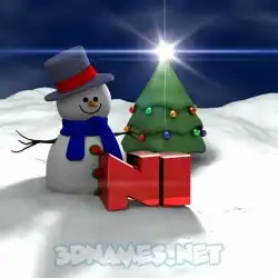 ni in Happy Xmas style - 3D name wallpaper