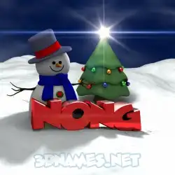 nong in Happy Xmas style - 3D name wallpaper
