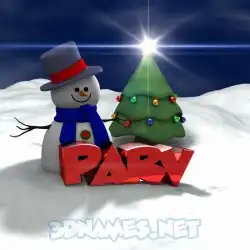 parv in Happy Xmas style - 3D name wallpaper