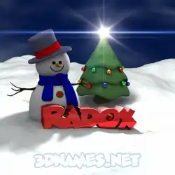 radox in Happy Xmas style - 3D name wallpaper