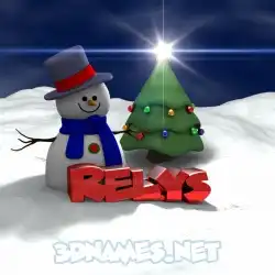 relys in Happy Xmas style - 3D name wallpaper
