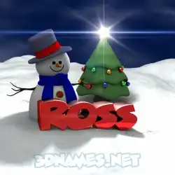 ross in Happy Xmas style - 3D name wallpaper