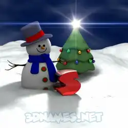 s in Happy Xmas style - 3D name wallpaper