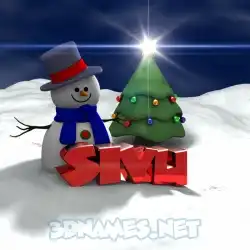 sivu in Happy Xmas style - 3D name wallpaper