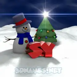 sy in Happy Xmas style - 3D name wallpaper