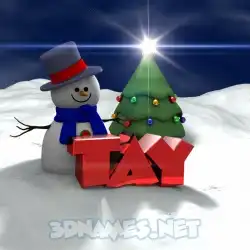 tay in Happy Xmas style - 3D name wallpaper