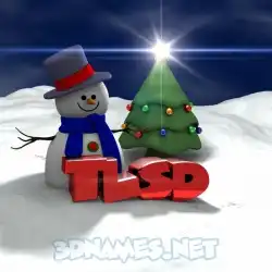 tlsd in Happy Xmas style - 3D name wallpaper