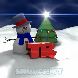 tr in Happy Xmas style - 3D name wallpaper