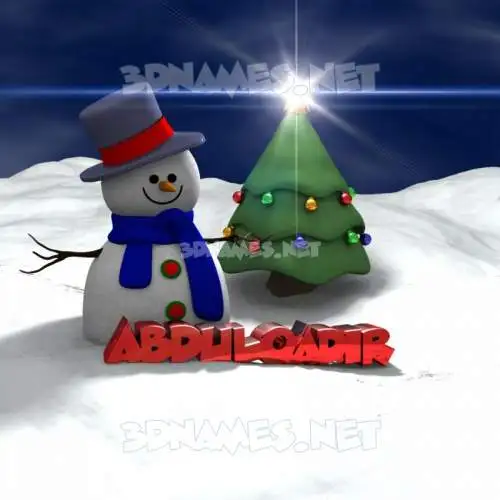 abdulqadir in Happy Xmas style - 3D name wallpaper