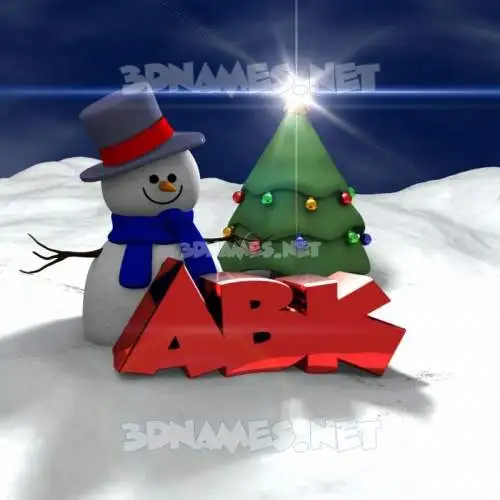abk in Happy Xmas style - 3D name wallpaper abk in Happy Xmas style - 3D name wallpaper