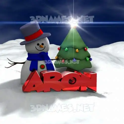 aron in Happy Xmas style - 3D name wallpaper