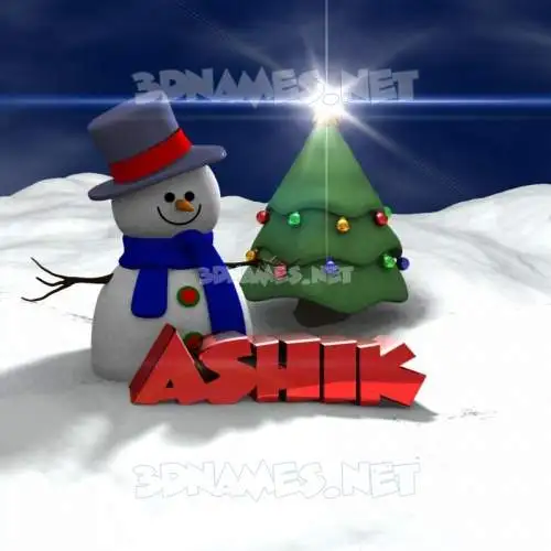 ashik in Happy Xmas style - 3D name wallpaper ashik in Happy Xmas style - 3D name wallpaper