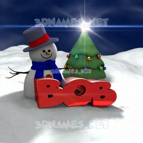 bob in Happy Xmas style - 3D name wallpaper bob in Happy Xmas style - 3D name wallpaper