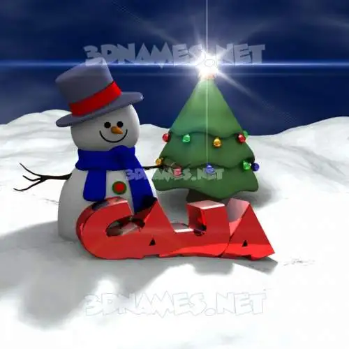 caja in Happy Xmas style - 3D name wallpaper caja in Happy Xmas style - 3D name wallpaper