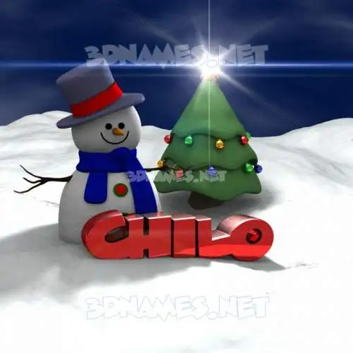 chilo in Happy Xmas style - 3D name wallpaper chilo in Happy Xmas style - 3D name wallpaper